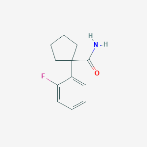 molecular formula C12H14FNO B1345035 1-(2-氟苯基)环戊烷-1-甲酰胺 CAS No. 1090385-94-6