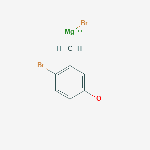 molecular formula C8H8Br2MgO B13450400 Magnesium;1-bromo-2-methanidyl-4-methoxybenzene;bromide 