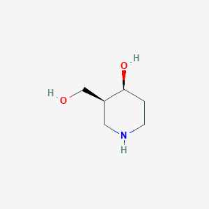 molecular formula C6H13NO2 B13450453 rac-(3R,4R)-3-(hydroxymethyl)piperidin-4-ol,cis 