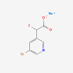 molecular formula C7H4BrFNNaO2 B13450472 Sodium2-(5-bromopyridin-3-yl)-2-fluoroacetate 