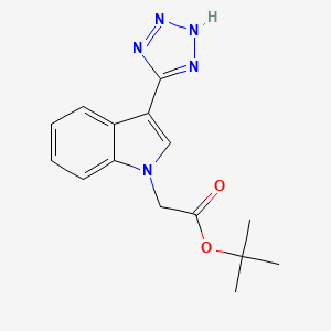 molecular formula C15H17N5O2 B13450475 tert-butyl 2-[3-(2H-1,2,3,4-tetrazol-5-yl)-1H-indol-1-yl]acetate 