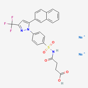 molecular formula C24H18F3N3Na2O5S B13450477 CID 168012381 