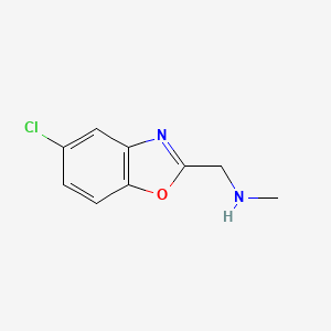 molecular formula C9H9ClN2O B1345048 1-(5-Chlorobenzo[d]oxazol-2-yl)-N-methylmethanamine CAS No. 1017782-51-2