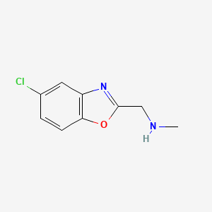 molecular formula C9H9ClN2O B1345048 (5-chloro-1,3-benzoxazol-2-yl)-N-methylmethanamine CAS No. 1017782-51-2