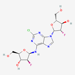 molecular formula C15H18ClF2N5O6 B13450487 5-Fluorotetrahydropyran Clofarabine CAS No. 1093278-53-5