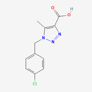 molecular formula C11H10ClN3O2 B1345049 1-(4-chlorobenzyl)-5-methyl-1H-1,2,3-triazole-4-carboxylic acid CAS No. 1033463-41-0