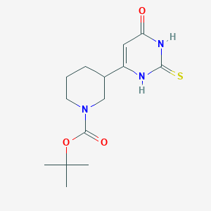 molecular formula C14H21N3O3S B13450498 Tert-butyl 3-(6-oxo-2-thioxo-1,2,3,6-tetrahydropyrimidin-4-yl)piperidine-1-carboxylate 