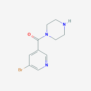 molecular formula C10H12BrN3O B1345053 (5-Bromo-3-pyridinyl)(piperazino)methanone CAS No. 1017782-91-0