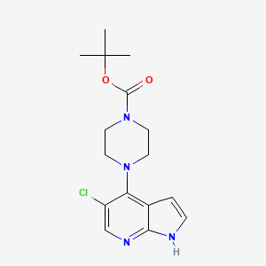 molecular formula C16H21ClN4O2 B1345057 tert-Butyl 4-(5-chloro-1H-pyrrolo[2,3-b]pyridin-4-yl)piperazine-1-carboxylate CAS No. 1020056-91-0