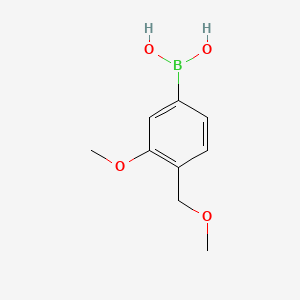 molecular formula C9H13BO4 B13450583 (3-Methoxy-4-(methoxymethyl)phenyl)boronic acid 