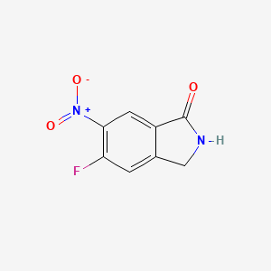 molecular formula C8H5FN2O3 B13450611 5-Fluoro-6-nitroisoindolin-1-one 