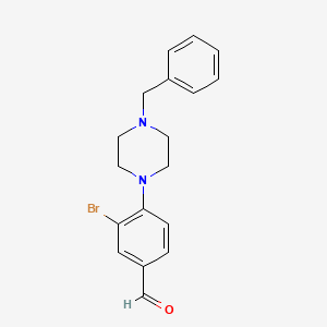 molecular formula C18H19BrN2O B1345065 4-(4-Benzylpiperazin-1-yl)-3-bromobenzaldehyde CAS No. 443777-04-6