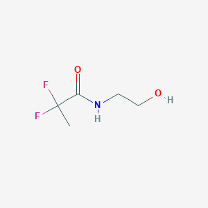 molecular formula C5H9F2NO2 B1345066 2,2-difluoro-N-(2-hydroxyethyl)propanamide CAS No. 851728-91-1