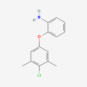 molecular formula C14H14ClNO B1345067 2-(4-Chloro-3,5-dimethylphenoxy)aniline CAS No. 946772-21-0