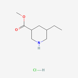 molecular formula C9H18ClNO2 B13450697 Methyl 5-ethylpiperidine-3-carboxylate hydrochloride 