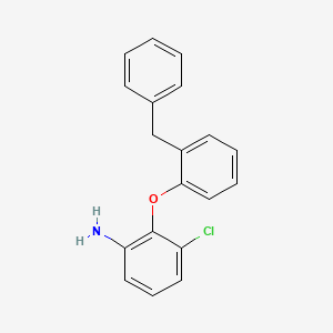 B1345073 2-(2-Benzylphenoxy)-3-chloroaniline CAS No. 946727-45-3