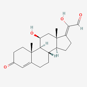 molecular formula C21H28O4 B13450732 (11b,17Z)-11,20-Dihydroxy-3-oxo-pregna-4,17(20)-dien-21-al 