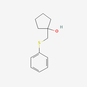 molecular formula C12H16OS B13450744 1-[(Phenylsulfanyl)methyl]cyclopentan-1-ol CAS No. 101704-18-1