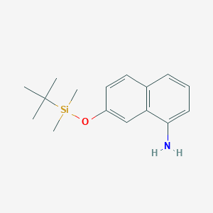 molecular formula C16H23NOSi B13450769 2-(Tertbutyldimethylsilyloxy)-8-aminonaphthalene CAS No. 402924-93-0