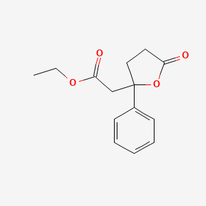 molecular formula C14H16O4 B13450794 Ethyl Tetrahydro-5-oxo-2-phenyl-2-furanacetate 