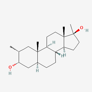 molecular formula C21H36O2 B13450811 (2a,3a,5a,17ss)-2,17-Dimethylandrostane-3,17-diol; 2a,17a-Dimethyl-5a-androstane-3a,17ss-diol 
