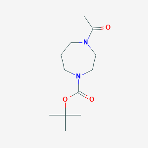 molecular formula C12H22N2O3 B13450820 Tert-butyl 4-acetyl-1,4-diazepane-1-carboxylate 
