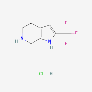 molecular formula C8H10ClF3N2 B13450845 2-(trifluoromethyl)-1H,4H,5H,6H,7H-pyrrolo[2,3-c]pyridine hydrochloride 