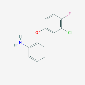 molecular formula C13H11ClFNO B1345085 2-(3-Chloro-4-fluorophenoxy)-5-methylphenylamine CAS No. 946773-77-9