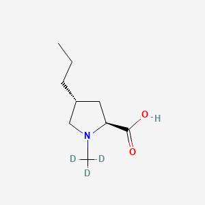 molecular formula C9H17NO2 B13450890 (trans)-4-Propyl-1-methyl-L-proline-d3 
