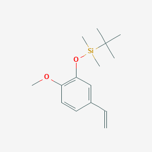 molecular formula C15H24O2Si B13450935 Silane, (1,1-dimethylethyl)(5-ethenyl-2-methoxyphenoxy)dimethyl- CAS No. 831222-65-2