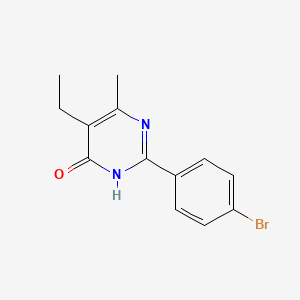 molecular formula C13H13BrN2O B13450948 2-(4-Bromophenyl)-5-ethyl-6-methylpyrimidin-4-ol 
