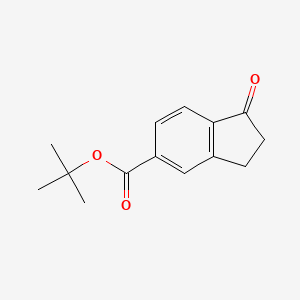 molecular formula C14H16O3 B13450964 tert-butyl 1-oxo-2,3-dihydro-1H-indene-5-carboxylate 