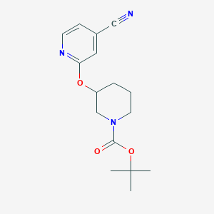 molecular formula C16H21N3O3 B13450965 3-(4-Cyano-pyridin-2-yloxy)-piperidine-1-carboxylic acid tert-butyl ester 