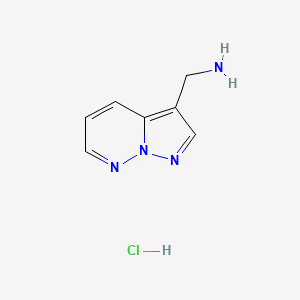 molecular formula C7H9ClN4 B13451033 1-{Pyrazolo[1,5-b]pyridazin-3-yl}methanamine hydrochloride CAS No. 2377482-00-1