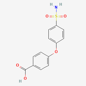 molecular formula C13H11NO5S B13451046 4-(4-Sulfamoylphenoxy)benzoic acid 