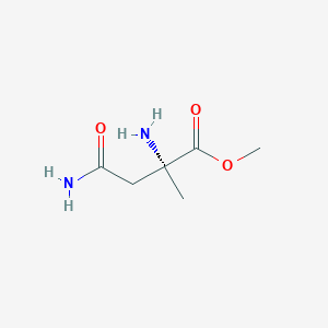 molecular formula C6H12N2O3 B13451058 L-Isovaline,4-amino-4-oxo-,methyl ester(9ci) 