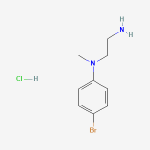 molecular formula C9H14BrClN2 B13451104 N-(2-aminoethyl)-4-bromo-N-methylaniline hydrochloride 