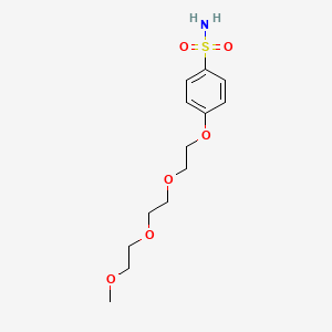 molecular formula C13H21NO6S B13451112 4-{2-[2-(2-Methoxyethoxy)ethoxy]ethoxy}benzene-1-sulfonamide 