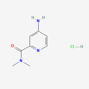 molecular formula C8H12ClN3O B13451130 4-amino-N,N-dimethylpyridine-2-carboxamidehydrochloride 
