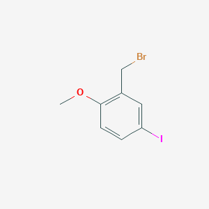 molecular formula C8H8BrIO B13451137 2-(Bromomethyl)-4-iodo-1-methoxybenzene 