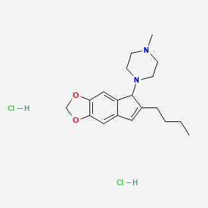 molecular formula C19H28Cl2N2O2 B13451145 1-(6-butyl-7H-cyclopenta[f][1,3]benzodioxol-7-yl)-4-methylpiperazine;dihydrochloride 