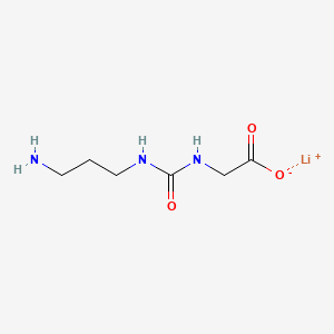molecular formula C6H12LiN3O3 B13451152 Lithium(1+) 2-{[(3-aminopropyl)carbamoyl]amino}acetate 