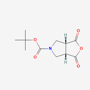 molecular formula C11H15NO5 B13451207 tert-butyl (3aR,6aS)-1,3-dioxo-3a,4,6,6a-tetrahydrofuro[3,4-c]pyrrole-5-carboxylate CAS No. 441298-22-2