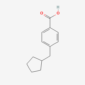 molecular formula C13H16O2 B1345121 Benzoic acid, 4-(cyclopentylmethyl)- CAS No. 37874-97-8