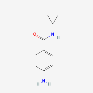 molecular formula C10H12N2O B1345124 4-Amino-N-cyclopropylbenzamide CAS No. 38681-77-5