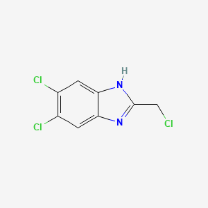 molecular formula C8H5Cl3N2 B1345125 5,6-dichloro-2-(chloromethyl)-1H-benzimidazole CAS No. 39811-03-5