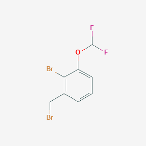molecular formula C8H6Br2F2O B13451298 2-Bromo-1-(bromomethyl)-3-(difluoromethoxy)benzene 