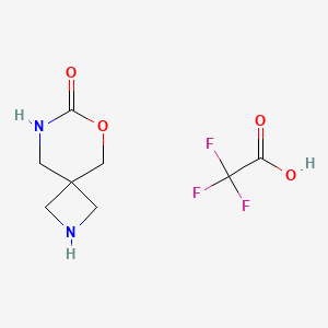 molecular formula C8H11F3N2O4 B13451312 6-Oxa-2,8-diazaspiro[3.5]nonan-7-one, trifluoroacetic acid 