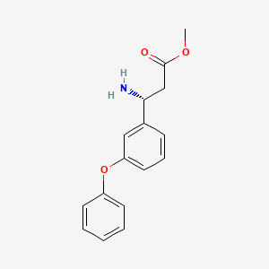 molecular formula C16H17NO3 B13451328 Methyl (R)-3-amino-3-(3-phenoxyphenyl)propanoate 