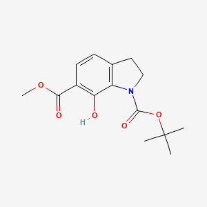 molecular formula C15H19NO5 B13451337 1-tert-butyl 6-methyl 7-hydroxy-2,3-dihydro-1H-indole-1,6-dicarboxylate CAS No. 1784603-74-2